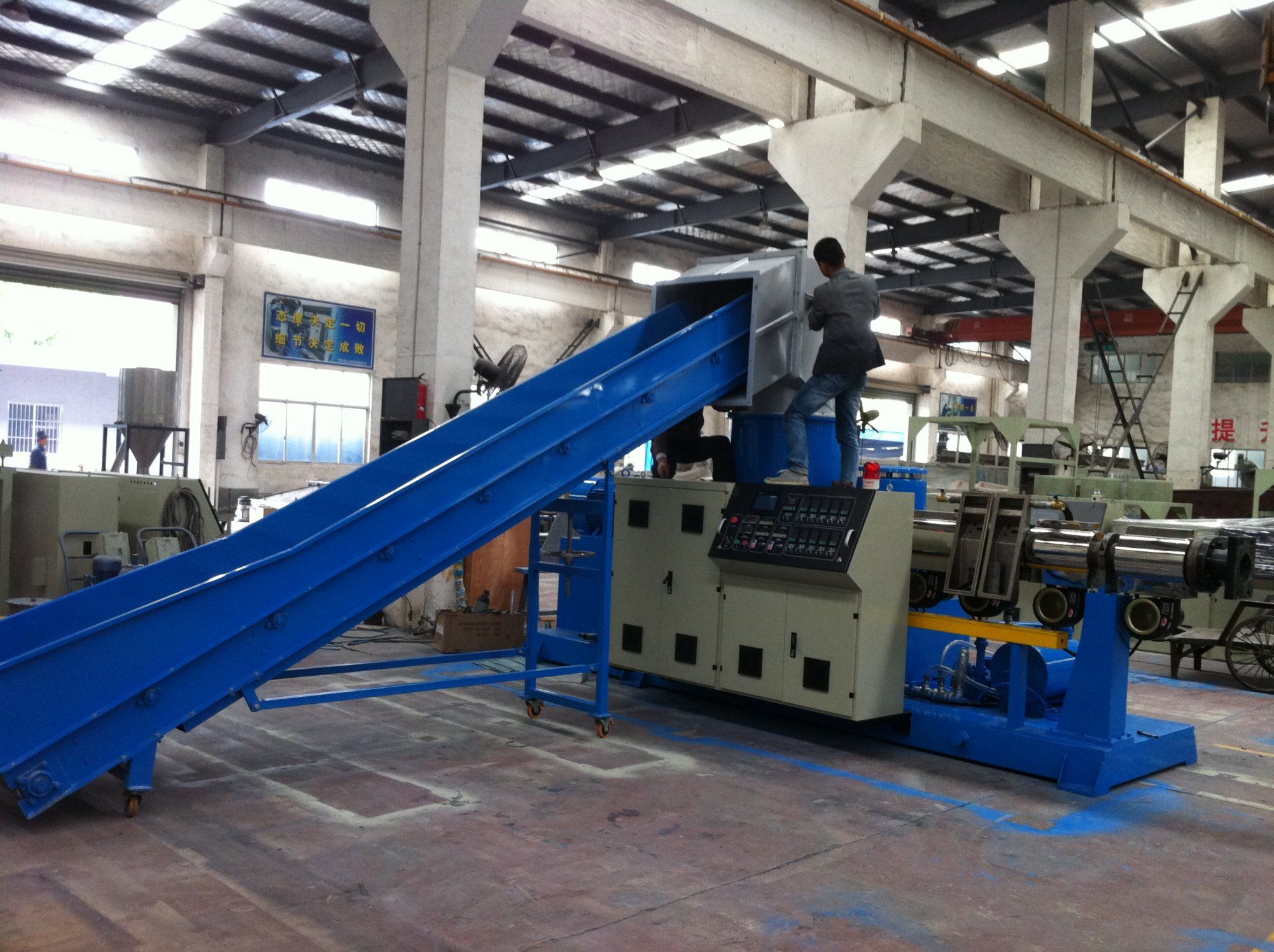 Used plastic pelletizing line